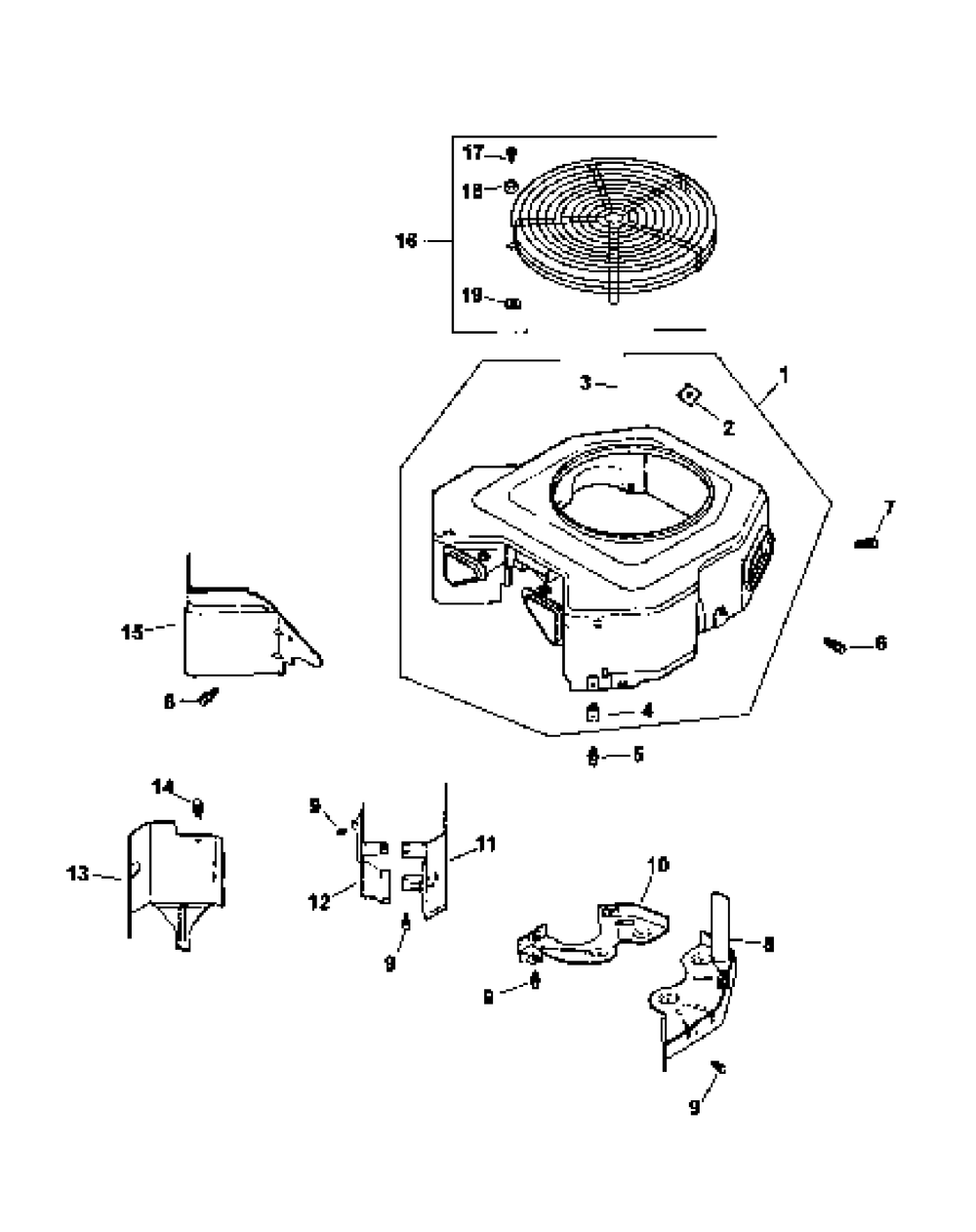 Cv25-69558 Blower Housing And Baffles Diagram and Parts List for M60-KH 53AB5BAX150-25-HP Cub Cadet Lawn Tractor